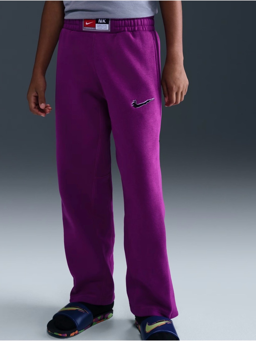 NWT Nike Kids S Culture of Basketball Fleece Pant - Purple